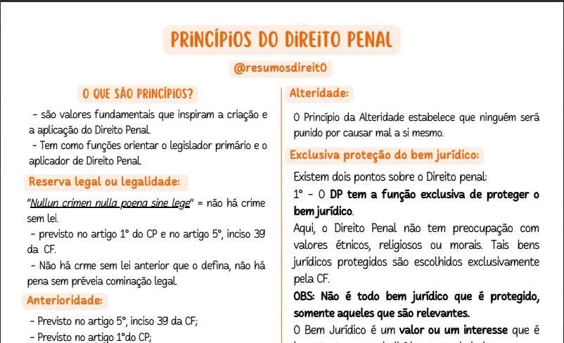 Princípios do direito penal
