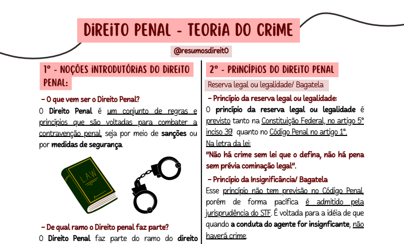Direito penal - teoria do Crime