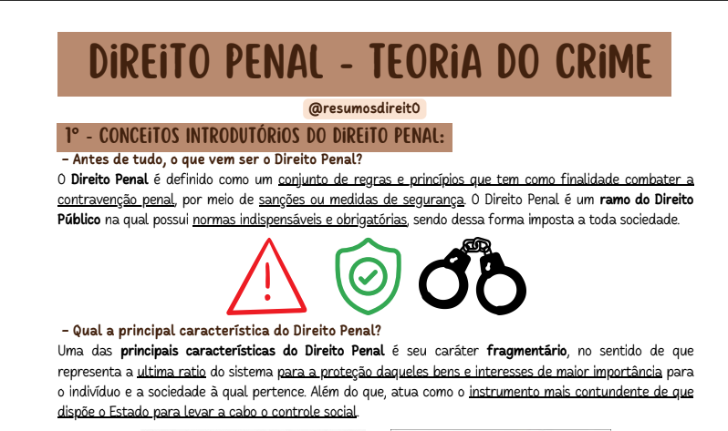 Direito penal - revisão